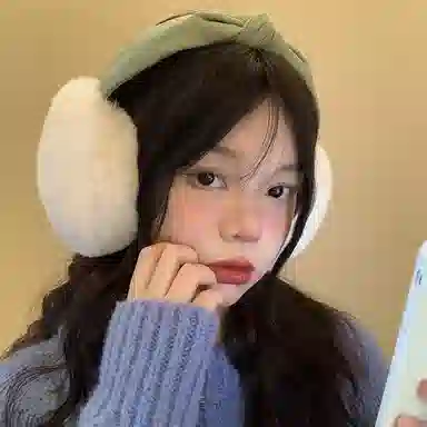 优幽兰 毛绒可爱保暖防风防寒可折叠耳捂户外骑行头戴式耳套睡觉隔音 耳罩 女款