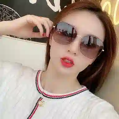 优幽兰 小众大脸显小休闲个性墨镜时尚街拍圆脸防紫外线复古韩版眼镜气质遮阳潮流防晒 不锈钢 方形 太阳镜 男女同款情侣款