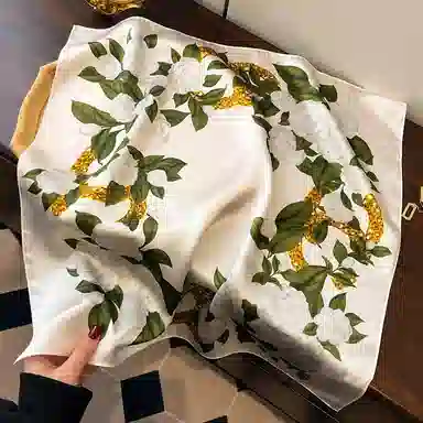 优幽兰 复古温柔气质小众高级感文艺小清新小众精致简约 真丝丝巾 女款