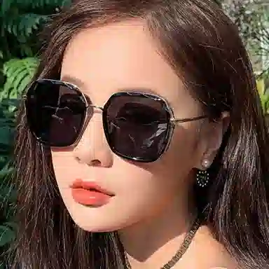 优幽兰 遮脸防晒偏光开车驾驶防紫外线 方形 太阳眼镜 男女同款情侣款