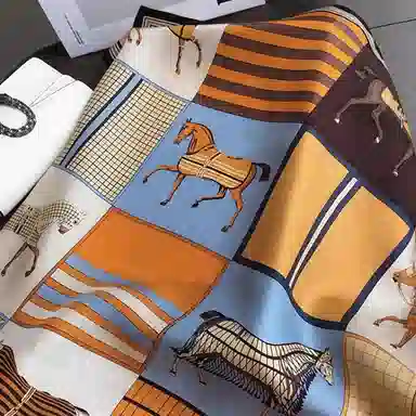 优幽兰 设计感撞色护颈小方巾高级感薄款多功能领巾实用减龄气质 丝巾 女款 礼盒装