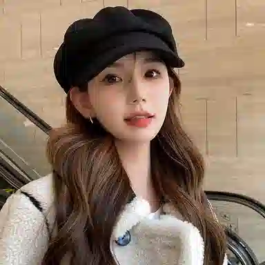 优幽兰 高级感大脸显小韩版 棉涤 贝雷帽 女款