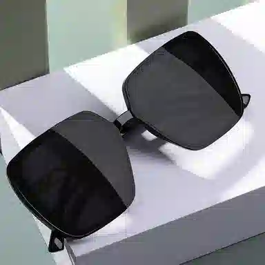 优幽兰 墨镜小众高级感圆脸遮阳休闲户外旅游百搭潮流气质显脸偏光眼镜街拍防晒显瘦简约时尚穿搭 方形 太阳眼镜 男女同款情侣款