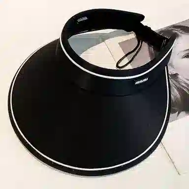 优幽兰 大头围韩版显脸小空顶帽旅游实用休闲沙滩帽防紫外线纯色高级感开车骑车小众穿搭 棉 防晒帽 女款