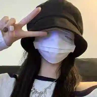 优幽兰 复古大头围显脸小学生慵懒风小众高级感 聚酯纤维 贝雷帽 女款 焦糖色/黑色