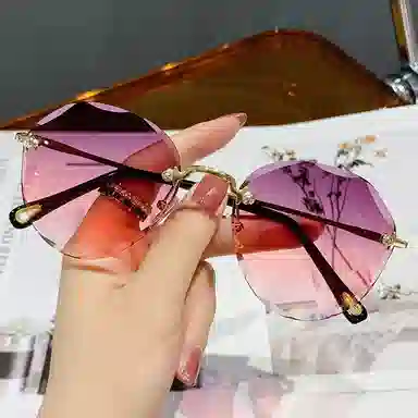 优幽兰 小众设计感防紫外线开车驾驶潮流学生旅行夏旅行 椭圆形 太阳镜眼镜墨镜 男女同款情侣款