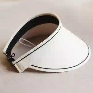 优幽兰 大头围韩版显脸小空顶帽旅游实用休闲沙滩帽防紫外线纯色高级感开车骑车小众穿搭 棉 防晒帽 女款