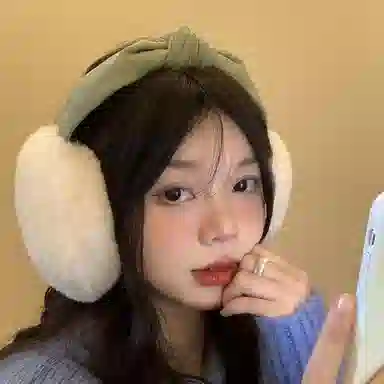 优幽兰 毛绒可爱保暖防风防寒可折叠耳捂户外骑行头戴式耳套睡觉隔音 耳罩 女款