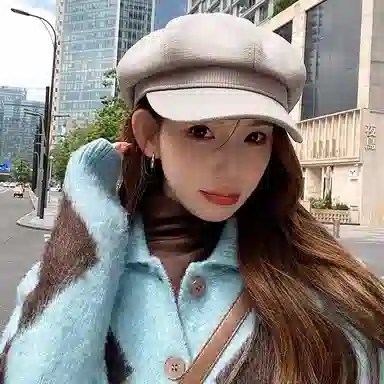 优幽兰 高级感大脸显小韩版 棉涤 贝雷帽 女款