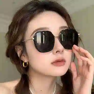 优幽兰 遮脸防晒偏光开车驾驶防紫外线 方形 太阳眼镜 男女同款情侣款