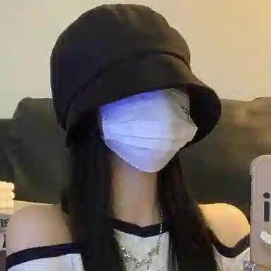 优幽兰 复古大头围显脸小学生慵懒风小众高级感 聚酯纤维 贝雷帽 女款 焦糖色/黑色