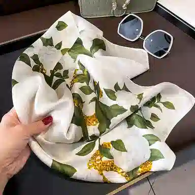 优幽兰 复古温柔气质小众高级感文艺小清新小众精致简约 真丝丝巾 女款