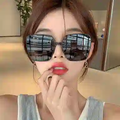 优幽兰 墨镜小众高级感圆脸遮阳休闲户外旅游百搭潮流气质显脸偏光眼镜街拍防晒显瘦简约时尚穿搭 方形 太阳眼镜 男女同款情侣款