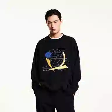 JACK JONES x NBA Crewneck Sweatshirt Black