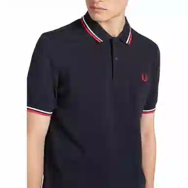 Fred Perry Logo Trim Polo Navy