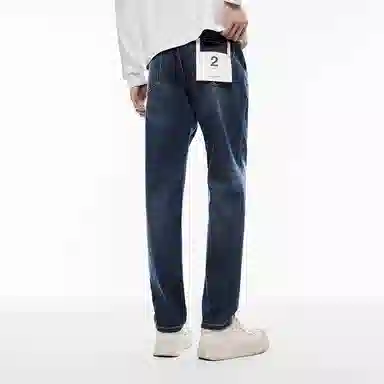 PEACEBIRD MEN Vintage Straight Wash Denim Jeans