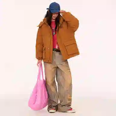 Mmlg Caramel Bunny Embroidered Down Jacket