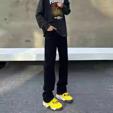 PANDA ADEVIL Wide Leg Denim Pants