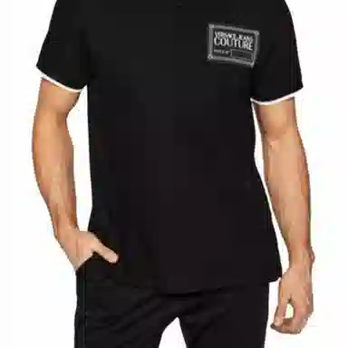 Versace Jeans Couture SS22 Polo Shirt Black