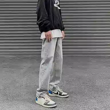 PANDA ADEVIL Wide Leg Denim Pants