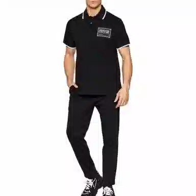 Versace Jeans Couture SS22 Polo Shirt Black