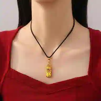迎百宝 貔貅金刚杵 好运 新中式国潮转运抓钱吞金神兽珠宝感 项链 男女同款情侣款