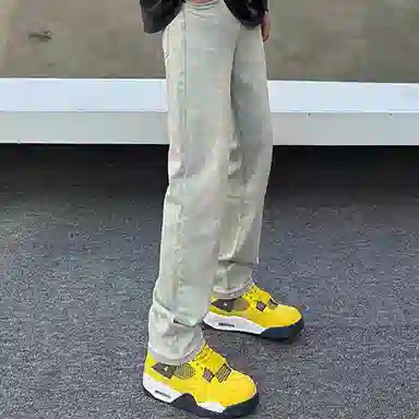 PANDA ADEVIL Wide Leg Denim Pants