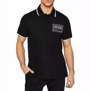 Versace Jeans Couture SS22 Polo Shirt Black