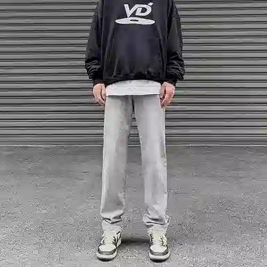 PANDA ADEVIL Wide Leg Denim Pants