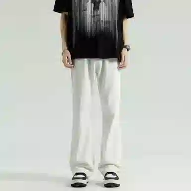 PANDA ADEVIL Wide Leg Denim Pants