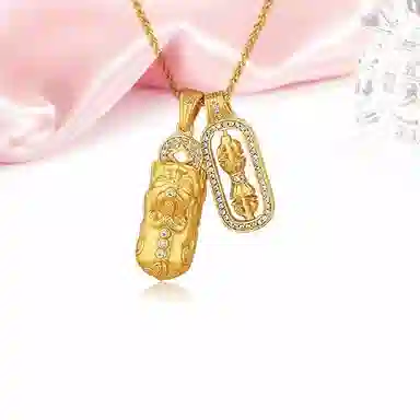 迎百宝 貔貅金刚杵 好运 新中式国潮转运抓钱吞金神兽珠宝感 项链 男女同款情侣款