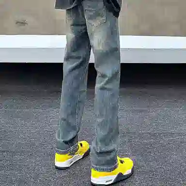 PANDA ADEVIL Wide Leg Denim Pants