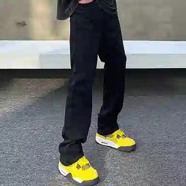 PANDA ADEVIL Wide Leg Denim Pants