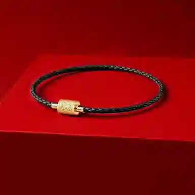 灰鱼 十二生肖红绳新中式国潮蛇年本命年转运简约高级感轻奢复古个性手工编织绳编制穿串珠子叠戴好运 合金 手链 男女同款情侣款