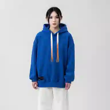 大卫贝肯 美式复古简约百搭休闲宽松套头连帽卫衣 男女同款 黑色