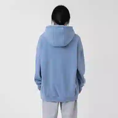 大卫贝肯 美式复古简约百搭休闲宽松套头连帽卫衣 男女同款 黑色