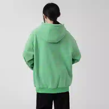 大卫贝肯 美式复古简约百搭休闲宽松套头连帽卫衣 男女同款 黑色