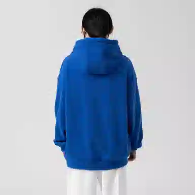 大卫贝肯 美式复古简约百搭休闲宽松套头连帽卫衣 男女同款 黑色