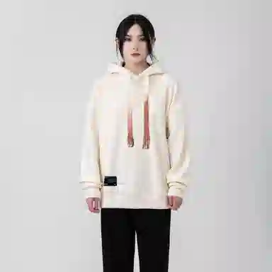 大卫贝肯 美式复古简约百搭休闲宽松套头连帽卫衣 男女同款 黑色