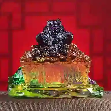 媚之吻 集雅轩宋韶光大师 吉祥物生肖属猴 财源广进 琉璃 摆件 男女同款情侣款