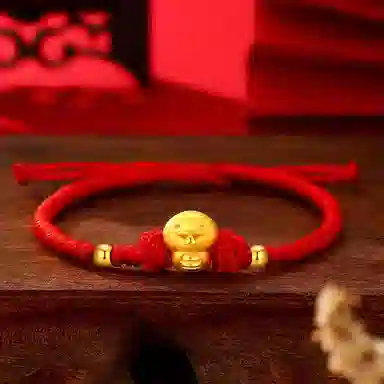 中国珠宝 生肖蛇手饰 福蛇相伴 好运相随 小众设计感 简约大方 时尚单品 日常百搭小巧精致显气质 足金 一口价 手链 女款