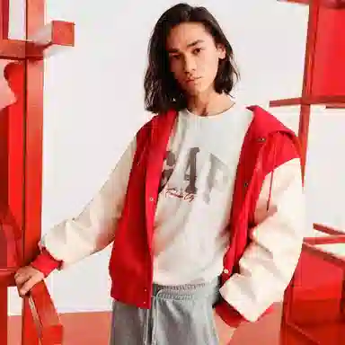 GAP Palace Embroidered Logo Hoodie