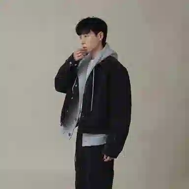 我是大卫 复古水洗做旧牛仔韩系轻熟风短款翻领夹克外套 男女同款