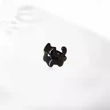 饰伴 喵星闪亮 轻奢新中式卡通可爱小猫咪精致通勤优雅春夏秋冬可爱国潮 合金 耳夹 女款