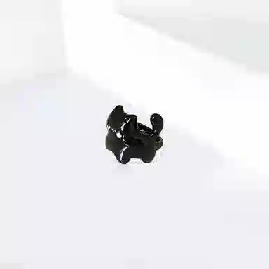 饰伴 喵星闪亮 轻奢新中式卡通可爱小猫咪精致通勤优雅春夏秋冬可爱国潮 合金 耳夹 女款