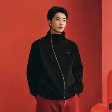 FPA Snake Year Limited Irregular Collar Zip Hoodie Red