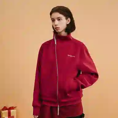 FPA Snake Year Limited Irregular Collar Zip Hoodie Red