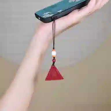灵菲 高含量紫金砂太岁平安牌挂件 新中式复古手机挂件 本命年招财纳福#好运 再造辰砂朱砂 吊坠 男女同款情侣款