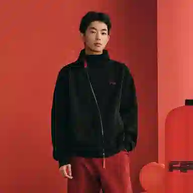 FPA Snake Year Limited Irregular Collar Zip Hoodie Red