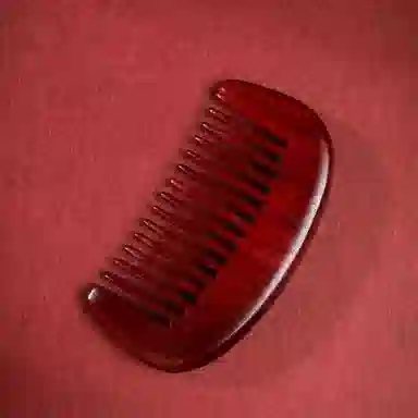 木盛缘 木梳一梳百顺随身盘玩文玩摆件 小叶紫檀 梳子 男女同款情侣款